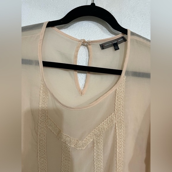 h.i.p. Victorian crochet long alive blouse tunic Sz L - Picture 3 of 7